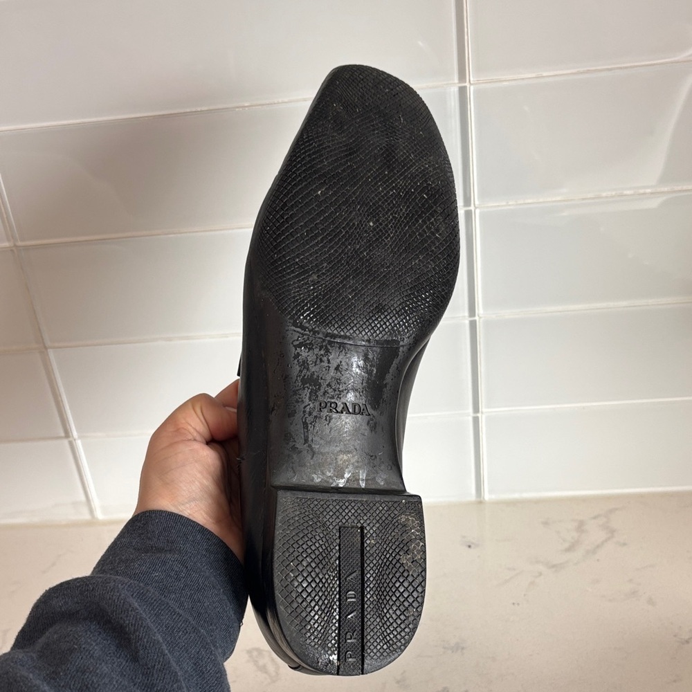 Prada Men's Elegant Black Slip-On Loafers - Picture 11 of 11